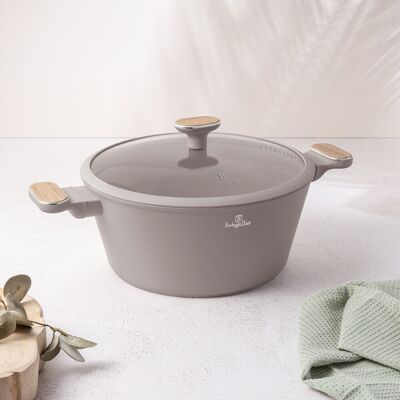Oala cu capac Berlinger Haus, Taupe Nordic, 28 cm, 6.3 L, aluminiu forjat, taupe mat/natur Oala cu capac Berlinger Haus, Taupe Nordic, 28 cm, 6.3 L, aluminiu forjat, taupe mat/natur