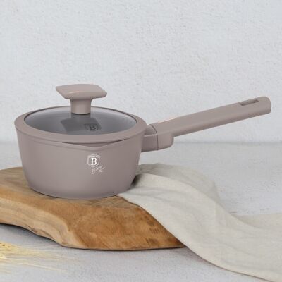 Cratita cu capac Berlinger Haus, Taupe, 16 cm, 1.2 L, aluminiu forjat, taupe mat Cratita cu capac Berlinger Haus, Taupe, 16 cm, 1.2 L, aluminiu forjat, taupe mat
