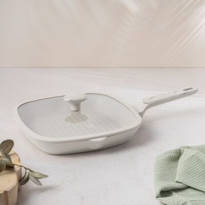 Tigaie grill cu capac Berlinger Haus, Sahara Marble, 28 cm, 2.1 L, aluminiu forjat, crem mat/marmura Tigaie grill cu capac Berlinger Haus, Sahara Marble, 28 cm, 2.1 L, aluminiu forjat, crem mat/marmura