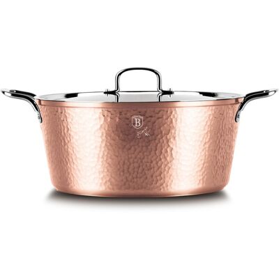 Oala cu capac Berlinger Haus, Hammered Copper, 32 cm, 8.1 L, aluminiu forjat, cupru Oala cu capac Berlinger Haus, Hammered Copper, 32 cm, 8.1 L, aluminiu forjat, cupru