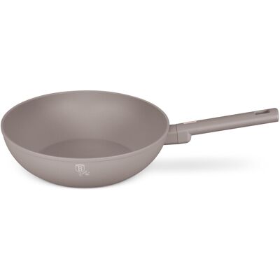 Tigaie Wok Berlinger Haus, Taupe, 28 cm, 3.2 L, aluminiu forjat, taupe mat Tigaie Wok Berlinger Haus, Taupe, 28 cm, 3.2 L, aluminiu forjat, taupe mat