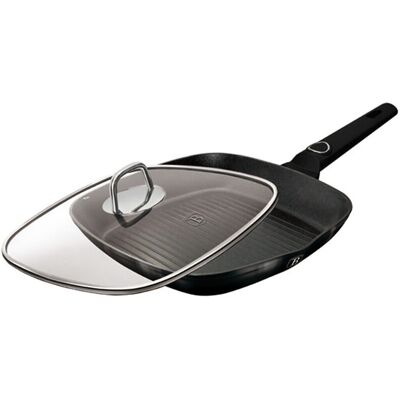 Tigaie grill cu capac Berlinger Haus, Black Vantage, 28 cm, 2.1 L, aluminiu forjat, negru lucios Tigaie grill cu capac Berlinger Haus, Black Vantage, 28 cm, 2.1 L, aluminiu forjat, negru lucios