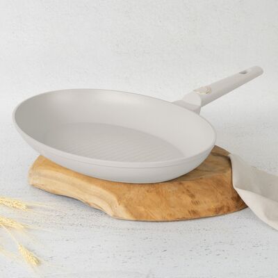 Tigaie pentru peste Berlinger Haus, Sahara, 35 cm, aluminiu forjat, crem mat Tigaie pentru peste Berlinger Haus, Sahara, 35 cm, aluminiu forjat, crem mat