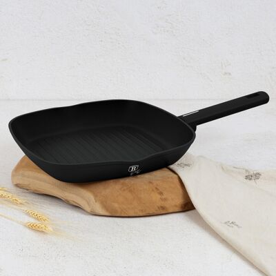 Tigaie grill Berlinger Haus, Matte Black, 28 cm, 2.1 L, aluminiu forjat, negru Tigaie grill Berlinger Haus, Matte Black, 28 cm, 2.1 L, aluminiu forjat, negru