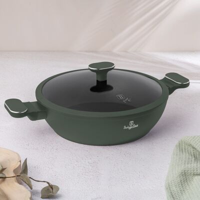 Oala cu capac Berlinger Haus, Matte Green, 28 cm, 3.8 L, aluminiu forjat, verde mat Oala cu capac Berlinger Haus, Matte Green, 28 cm, 3.8 L, aluminiu forjat, verde mat