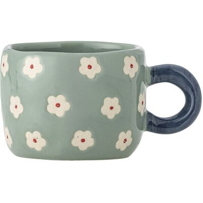 Ceasca, Bloomingville, Nini Flowers, 7x6 cm, 100 ml, ceramica, albastru Ceasca, Bloomingville, Nini Flowers, 7x6 cm, 100 ml, ceramica, albastru
