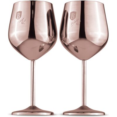 Set 2 pahare pentru vin Berlinger Haus, Taupe/Rose, 550 ml, inox 18/10, roz Set 2 pahare pentru vin Berlinger Haus, Taupe/Rose, 550 ml, inox 18/10, roz