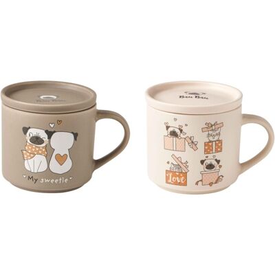 Set 2 cani, Dogs, Brandani, 10x9 cm, portelan New Bone China Set 2 cani, Dogs, Brandani, 10x9 cm, portelan New Bone China