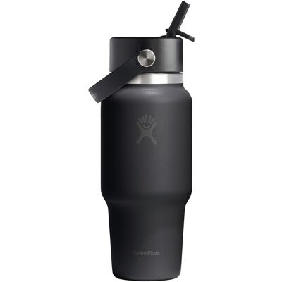 Sticla termos, inox, 710ml, "Wide Straw", Tonal Black - Hydro Flask Sticla termos, inox, 710ml, "Wide Straw", Tonal Black - Hydro Flask