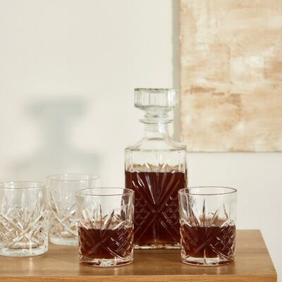 Set carafa si 4 pahare Durable , Homla, 300 ml/900 ml, sticla, transparent Set carafa si 4 pahare Durable , Homla, 300 ml/900 ml, sticla, transparent