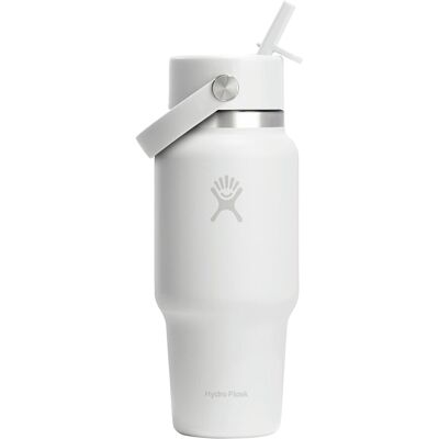 Sticla termos, inox, 710ml, "Wide Straw", Tonal White - Hydro Flask Sticla termos, inox, 710ml, "Wide Straw", Tonal White - Hydro Flask