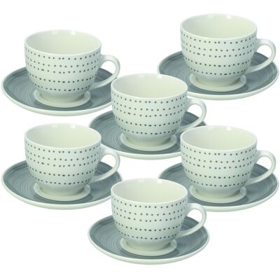 Tognana Porcellane Set 6 cesti de ceai cu farfurie Madison Koonan, Tognana, 260 ml, portelan, multicolor Tognana Porcellane Set 6 cesti de ceai cu farfurie Madison Koonan, Tognana, 260 ml, portelan, multicolor