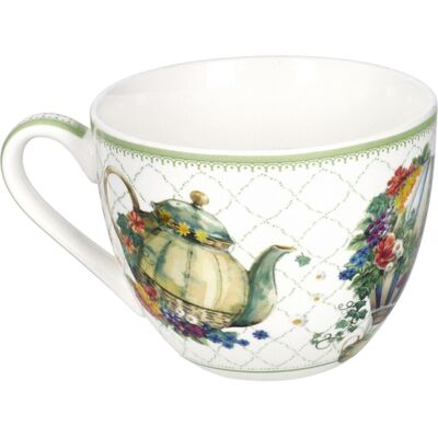 Cana mic dejun, Wonderland, Brandani, 12x9 cm, 500 ml, portelan New Bone China Cana mic dejun, Wonderland, Brandani, 12x9 cm, 500 ml, portelan New Bone China