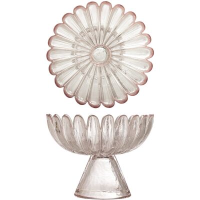 Bol, Bloomingville, Nalu, 13x10 cm, 220 ml, sticla, roz Bol, Bloomingville, Nalu, 13x10 cm, 220 ml, sticla, roz