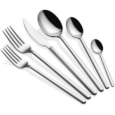 Set tacamuri, Hermia, 645DRM1201, Inox, Lingură de masă: 21,4 cm (6 bucăți), Argintiu Set tacamuri, Hermia, 645DRM1201, Inox, Lingură de masă: 21,4 cm (6 bucăți), Argintiu