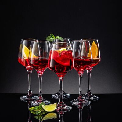 Set 6 pahare pentru vin Sparkle, Ambition, 400 ml, sticla, transparent Set 6 pahare pentru vin Sparkle, Ambition, 400 ml, sticla, transparent