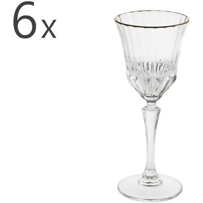 Set 6 pahare cu picior Oh My Gold Dessert, Brandani, 160 ml, sticla cristal Set 6 pahare cu picior Oh My Gold Dessert, Brandani, 160 ml, sticla cristal