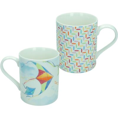 Set 2 cani, Aria, Brandani, 8x10 cm, portelan New Bone China Set 2 cani, Aria, Brandani, 8x10 cm, portelan New Bone China