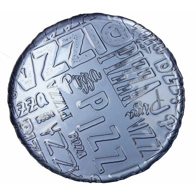 Farfurie pentru pizza Brandani, 34 cm, sticla, albastru inchis Farfurie pentru pizza Brandani, 34 cm, sticla, albastru inchis