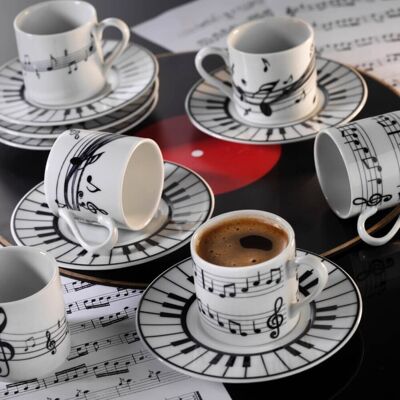 Set de cafea Kutahya Porselen, RU12KT4208023, 12 piese, portelan Set de cafea Kutahya Porselen, RU12KT4208023, 12 piese, portelan