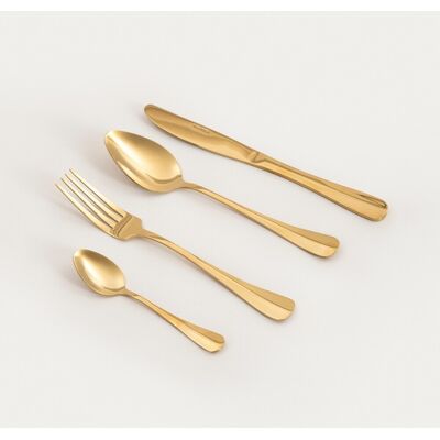 Set tacamuri 16 piese Aurc, Homla, inox, auriu Set tacamuri 16 piese Aurc, Homla, inox, auriu