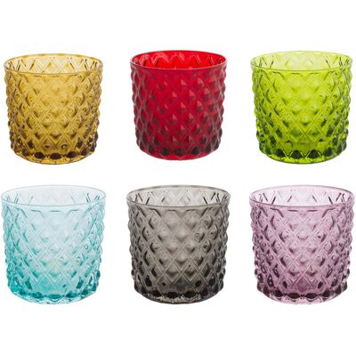 Set 6 pahare, Rombi, Brandani, 9x8.5 cm, 300 ml, sticla Set 6 pahare, Rombi, Brandani, 9x8.5 cm, 300 ml, sticla