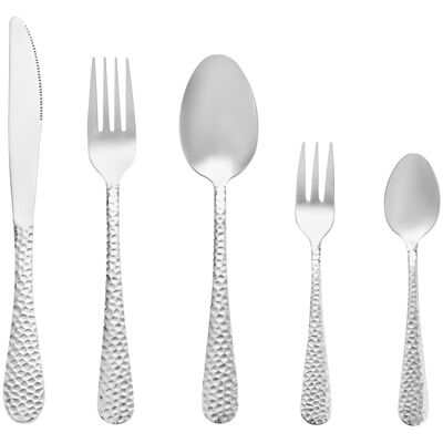 Set tacamuri pentru 6 persoane, 30 piese Bubble, Ambition, inox, argintiu Set tacamuri pentru 6 persoane, 30 piese Bubble, Ambition, inox, argintiu