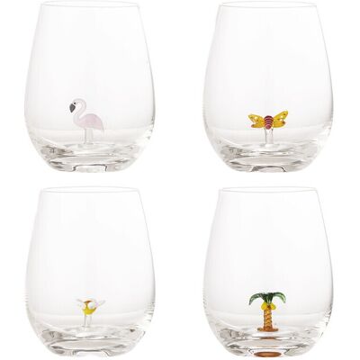 Bloomingville Misa Set de 4 Pahare Transparente - Pahare Bloomingville Misa Set de 4 Pahare Transparente - Pahare