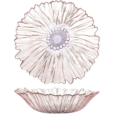 Bol decorativ, Bloomingville, Mariko, 31x8 cm, 2 L, sticla, roz Bol decorativ, Bloomingville, Mariko, 31x8 cm, 2 L, sticla, roz
