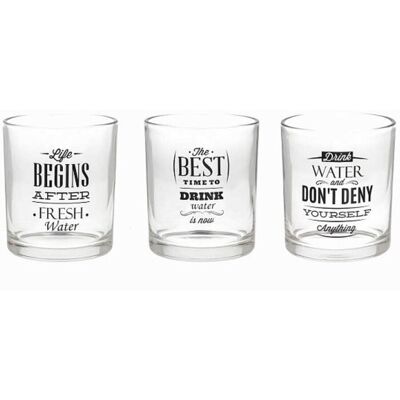 Tognana Porcellane Set 3 pahare, Tognana, Let's party, 300 ml, sticla, transparent Tognana Porcellane Set 3 pahare, Tognana, Let's party, 300 ml, sticla, transparent