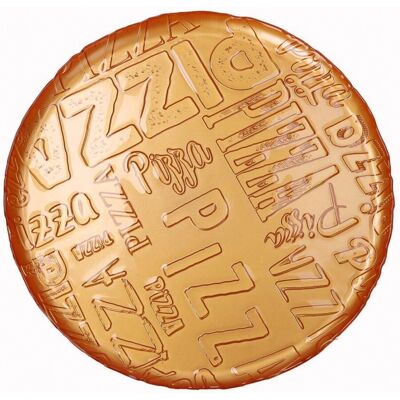 Farfurie pentru pizza Brandani, 34 cm, sticla, ocru Farfurie pentru pizza Brandani, 34 cm, sticla, ocru