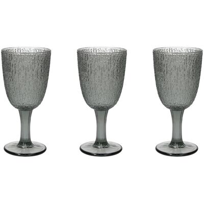 Set 3 pahare Davor, Tognana Porcellane, 250 ml, sticla, gri Set 3 pahare Davor, Tognana Porcellane, 250 ml, sticla, gri