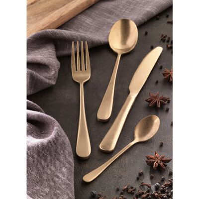 Set tacamuri 16 piese, Old Gold, Brandani, inox, auriu Set tacamuri 16 piese, Old Gold, Brandani, inox, auriu