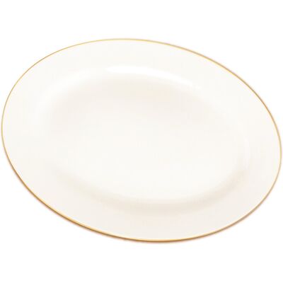 Platou pentru servire, Filoro, Brandani, 35x25 cm, portelan New Bone China Platou pentru servire, Filoro, Brandani, 35x25 cm, portelan New Bone China