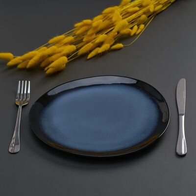 Art of Dining by Heinner Set 4 farfurii ovale Serenity, Heinner Ø21 cm, ceramica, albastru/negru Art of Dining by Heinner Set 4 farfurii ovale Serenity, Heinner Ø21 cm, ceramica, albastru/negru
