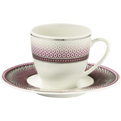 Set 6 cesti + 6 farfurii, Kutahya Porselen, BNKL12KT4309203, 50 ml, portelan, multicolor Set 6 cesti + 6 farfurii, Kutahya Porselen, BNKL12KT4309203, 50 ml, portelan, multicolor