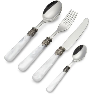 Set tacamuri 16 piese, Mother Of Pearl, Brandani, inox, perla Set tacamuri 16 piese, Mother Of Pearl, Brandani, inox, perla