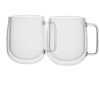 Set 2 cani sticla, cu perete dublu, 450ml - Zokura Set 2 cani sticla, cu perete dublu, 450ml - Zokura