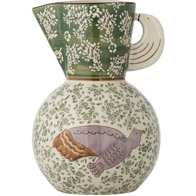 Carafa, Bloomingville, Hezha, 14.5x21 cm, 1.51 L, ceramica, verde Carafa, Bloomingville, Hezha, 14.5x21 cm, 1.51 L, ceramica, verde