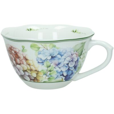 Cana mic dejun, Flora, Brandani, D14x8.5 cm, 550 ml, portelan Cana mic dejun, Flora, Brandani, D14x8.5 cm, 550 ml, portelan