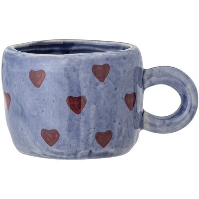 Ceasca, Bloomingville, Nini Hearts, 7x6 cm, 100 ml, ceramica, albastru Ceasca, Bloomingville, Nini Hearts, 7x6 cm, 100 ml, ceramica, albastru