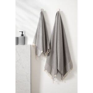 Set prosoape de baie, L'essentiel Maison, Retro, Bumbac, Antracit Set prosoape de baie, L'essentiel Maison, Retro, Bumbac, Antracit