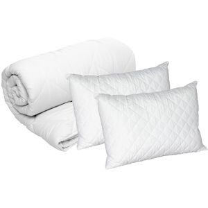 Alcam Set Blanche, 2 perne microfibra 50x70 cm si pilota matlasata 350g/mp, 180x200 cm Alcam Set Blanche, 2 perne microfibra 50x70 cm si pilota matlasata 350g/mp, 180x200 cm