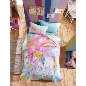 Lenjerie de pat matlasata pentru o persoana Young Dream Mint, Cotton Box, 3 piese, 160 x 240 cm, 100% bumbac ranforce, multicolora Lenjerie de pat matlasata pentru o persoana Young Dream Mint, Cotton Box, 3 piese, 160 x 240 cm, 100% bumbac ranforce, multicolora