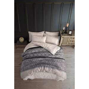Eponj Home Lenjerie de pat dubla, L'essentiel Maison, Creative, 65% bumbac/35% poliester, Gri / Gri închis Eponj Home Lenjerie de pat dubla, L'essentiel Maison, Creative, 65% bumbac/35% poliester, Gri / Gri închis