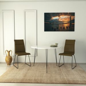 Masa, Comforty, Sandalf 801CMY2930, 90 x 75 x 90 cm, pal melaminat, alb lucios Masa, Comforty, Sandalf 801CMY2930, 90 x 75 x 90 cm, pal melaminat, alb lucios