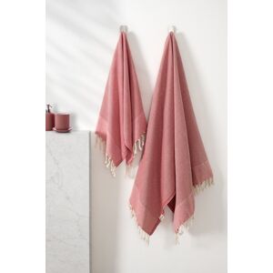 Set prosoape de baie, L'essentiel Maison, Retro, Bumbac, Rosu Set prosoape de baie, L'essentiel Maison, Retro, Bumbac, Rosu