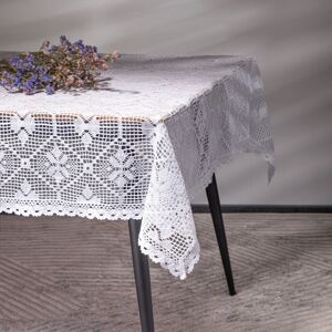 Fata de masa Crochet, Homla, 130x170 cm, bumbac/poliester, alb Fata de masa Crochet, Homla, 130x170 cm, bumbac/poliester, alb