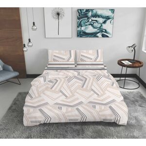 Lenjerie de pat dubla King Size, Thread, Bedora, 4 piese, 240x240 cm, bumbac satinat 200 TC, multicolor Lenjerie de pat dubla King Size, Thread, Bedora, 4 piese, 240x240 cm, bumbac satinat 200 TC, multicolor