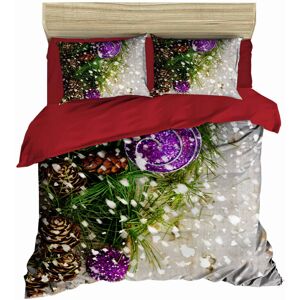 Pearl Home Lenjerie de pat dubla King (FR), 3 piese, L'essentiel Maison, 409, Red / White / Purple / Green Pearl Home Lenjerie de pat dubla King (FR), 3 piese, L'essentiel Maison, 409, Red / White / Purple / Green